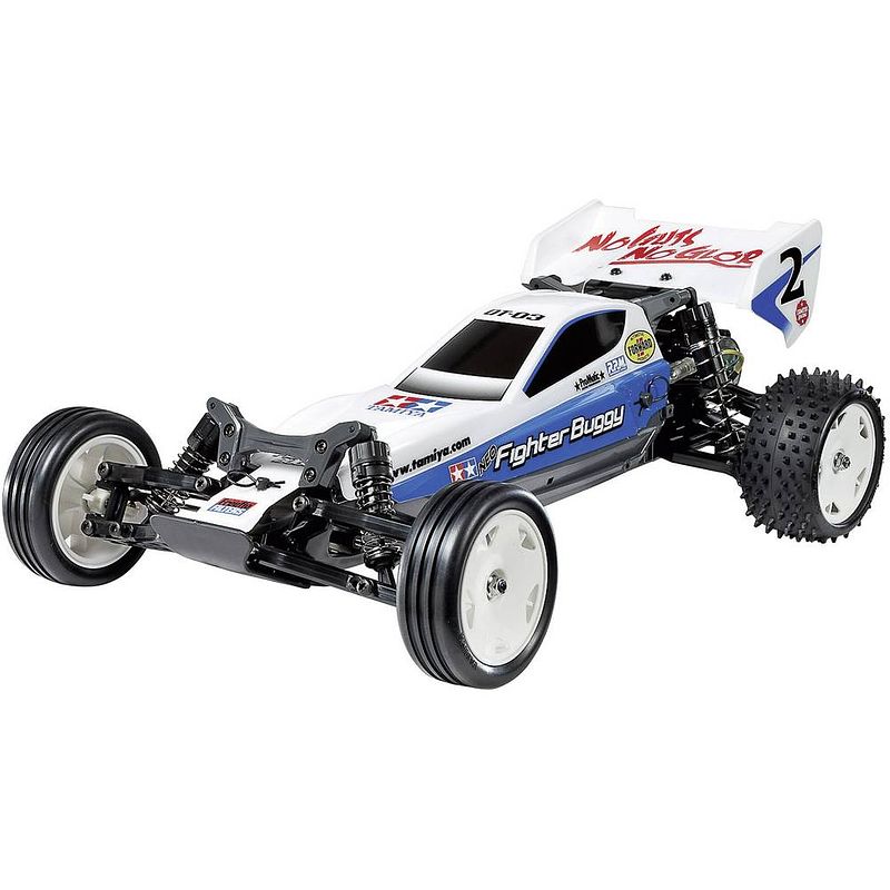 Foto van Tamiya neo fighter brushed 1:10 rc auto elektro buggy achterwielaandrijving bouwpakket