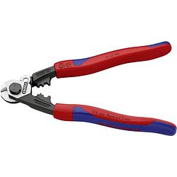 Foto van Knipex 95 62 190 draadkabelschaar geschikt voor (striptechniek) alu- en koperkabel, een- en meerdraads, middelharde draadkabel 7 mm 10 mm² 7