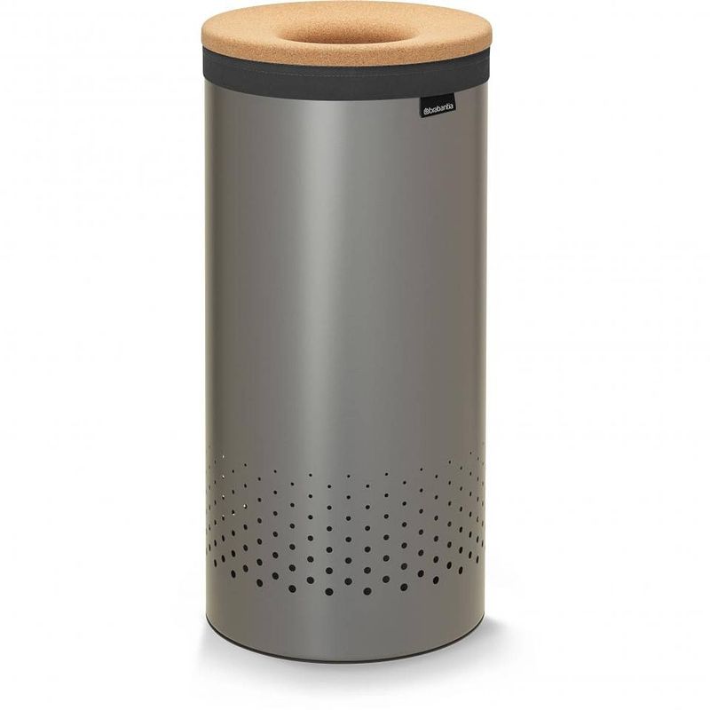 Foto van Brabantia wasbox met kurken deksel - 35 l - platinum