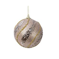 Foto van Decoris - kerstbal foam d10 cm licht goud kerst