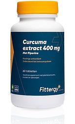 Foto van Fittergy curcuma extract 400 mg tabletten