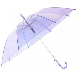 Foto van Paraplu - aptoza plu - opvouwbaar - transparant paars - doorzichtige paraplu - ø107cm