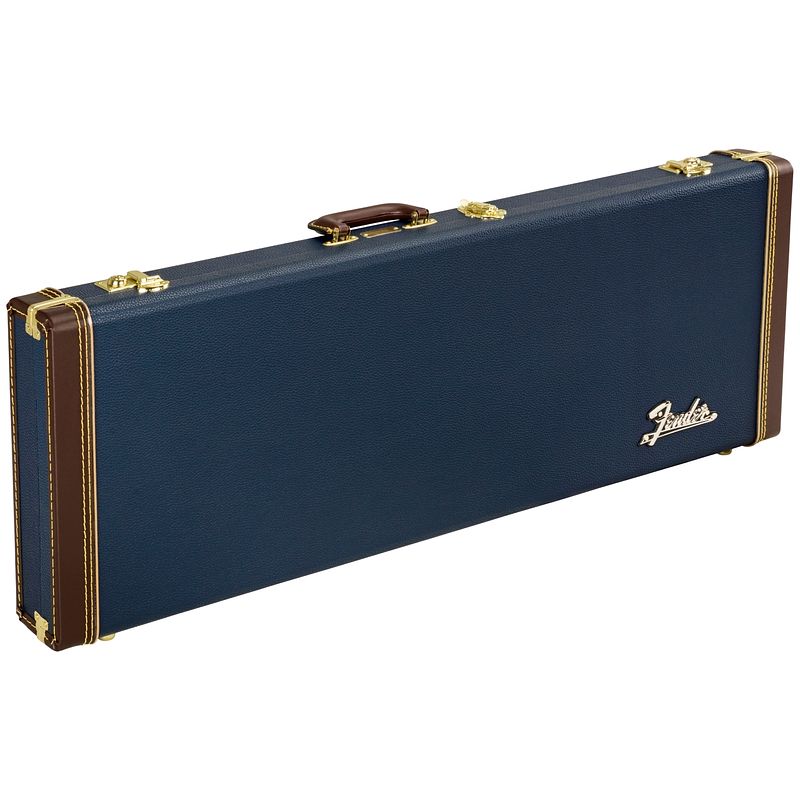 Foto van Fender classic series wood case voor strat en tele navy blue