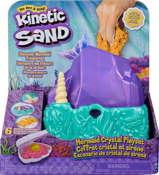 Foto van Kinetic sand mermaid crystal playset