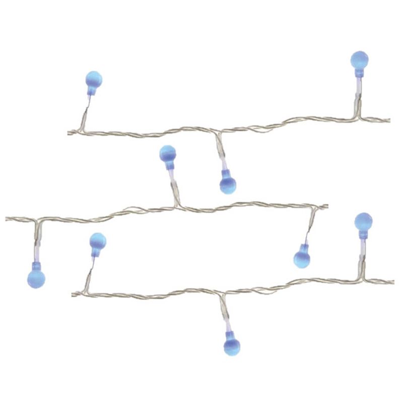 Foto van Decoris kerstverlichting - blauw - 80 led lampjes - 600 cm - buiten - kerstverlichting kerstboom