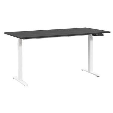 Foto van Bureau homeworx zit/sta handmatig verstelbaar - zwart/wit - 75/118x160x80 cm - leen bakker