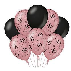 Foto van Paper dreams ballonnen sweet 16 meisjes latex roze/zwart