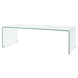 Foto van Vidaxl salontafel 98x45x30 cm gehard glas transparant