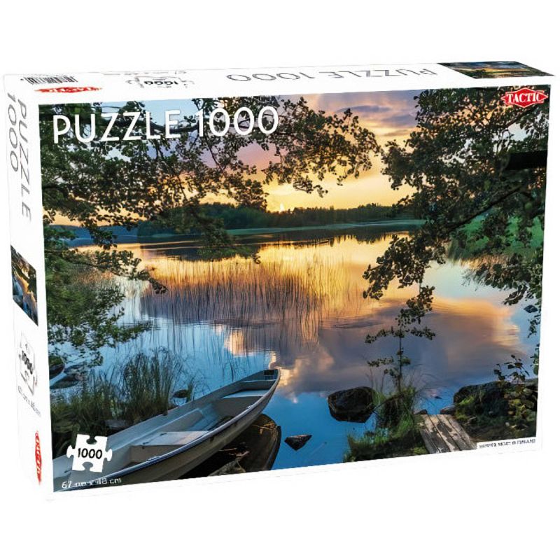 Foto van Tactic legpuzzel zomerse nacht in finland 67 x 48 cm 1000 stukjes