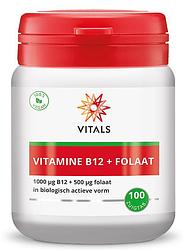 Foto van Vitals vitamine b12 1000mcg + folaat 500mcg zuigtabletten