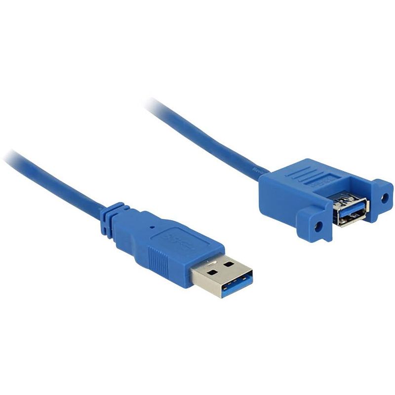 Foto van Delock usb-kabel usb 3.2 gen1 (usb 3.0 / usb 3.1 gen1) usb-a stekker, usb-a bus 1.00 m blauw 85112