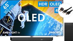 Foto van Philips 65oled809 - ambilight (2024) + soundbar + hdmi kabel