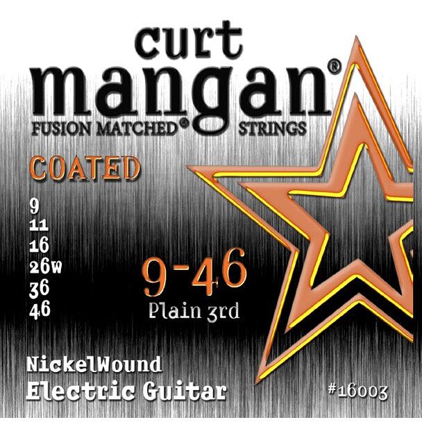 Foto van Curt mangan nickel wound coated 9-46 snarenset voor elektrische gitaar