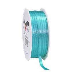 Foto van 1x luxe hobby/decoratie turquoise satijnen sierlinten 0,6 cm/6 mm x 50 meter - cadeaulinten