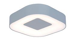 Foto van Lutec ublo vierkant led-plafondlamp (grijs)