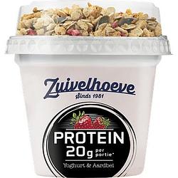 Foto van 2 verpakkingen a 185200 gram | zuivelhoeve proteine yoghurt aardbei 200g aanbieding bij jumbo