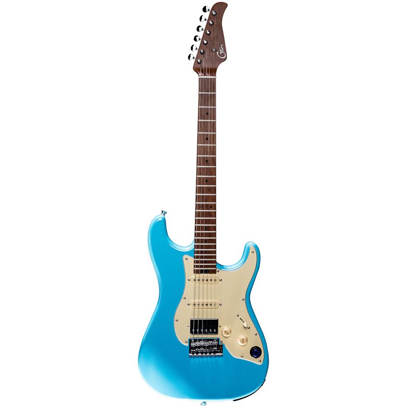 Foto van Mooer gtrs guitars standard 801 sonic blue intelligent guitar met gigbag