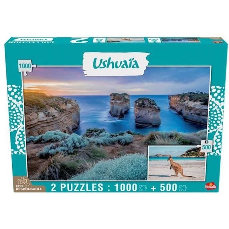Foto van Goliath ushuaia-collectie - island archway en kagourou (australië) puzzels 500 en 1000 stukjes
