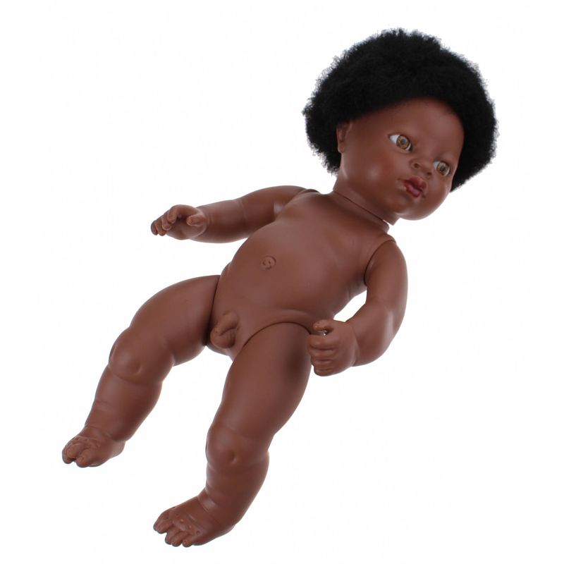 Foto van Berjuan babypop zonder kleren newborn afrikaans 38 cm jongen