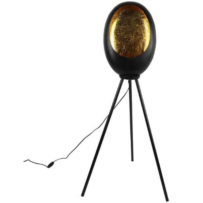 Foto van Non-branded staande lamp eggy 25w 31 x 122 cm e27 staal zwart