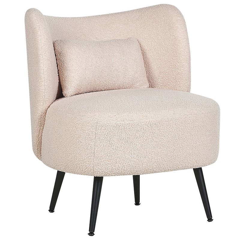 Foto van Beliani otsby - fauteuil-beige-bouclé