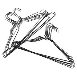 Foto van Acaza set van 60 metalen kledinghangers, fijne dunne kapstokken, stomerij hangers voor dames/heren/kind, metaal