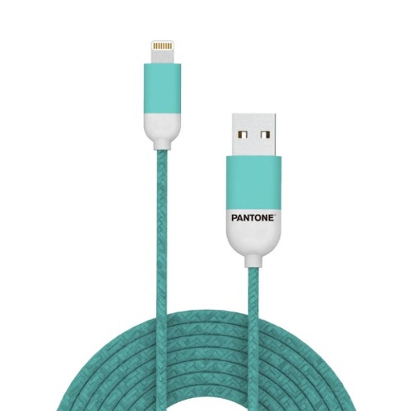 Foto van Usb-lightning kabel, mintgroen - rubber - celly pantone