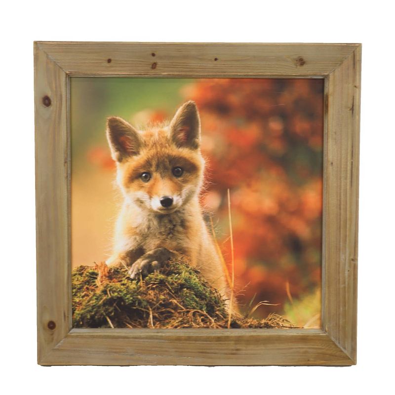 Foto van Dknc - wanddecoratie met houten lijst mdf - 58x4x58cm - multi