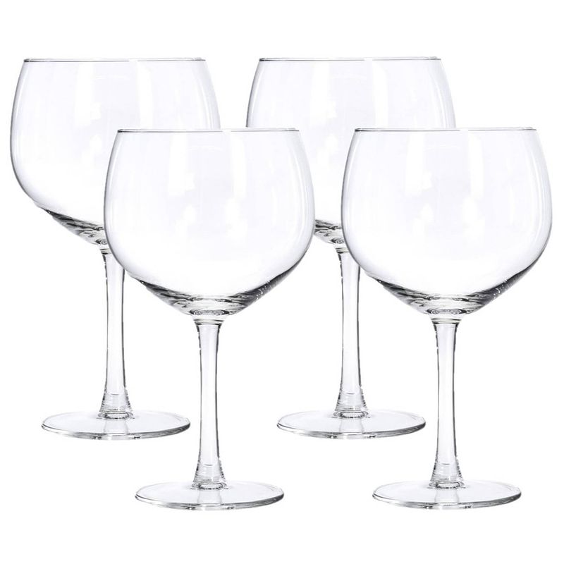 Foto van Excellent houseware gin tonic glazen - set van 4x stuks van 650 ml - wijnglazen