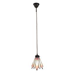 Foto van Clayre & eef roze hanglamp tiffany 18*15*115 cm e14/max 1*25w 5ll-6218