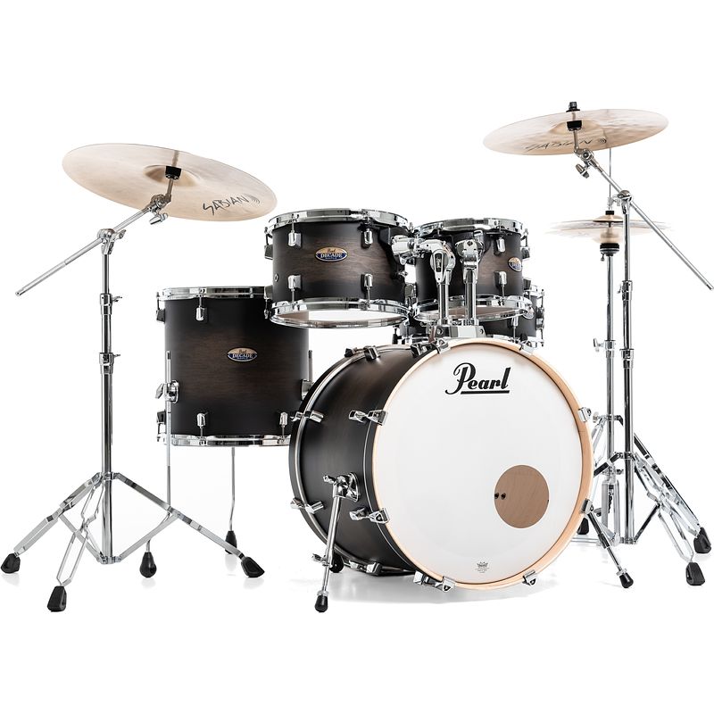 Foto van Pearl dmp905/c262 decade maple satin black burst 5 delig drumstel