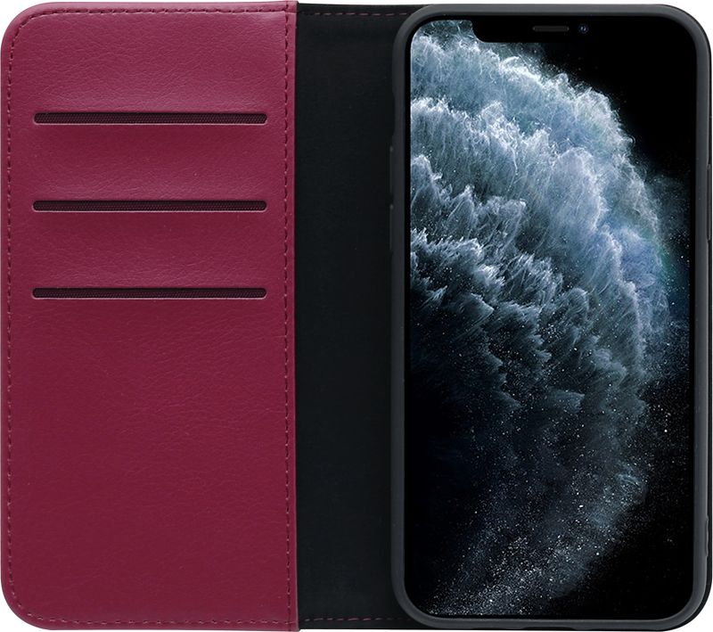 Foto van Bluebuilt apple iphone 11 pro book case leer rood