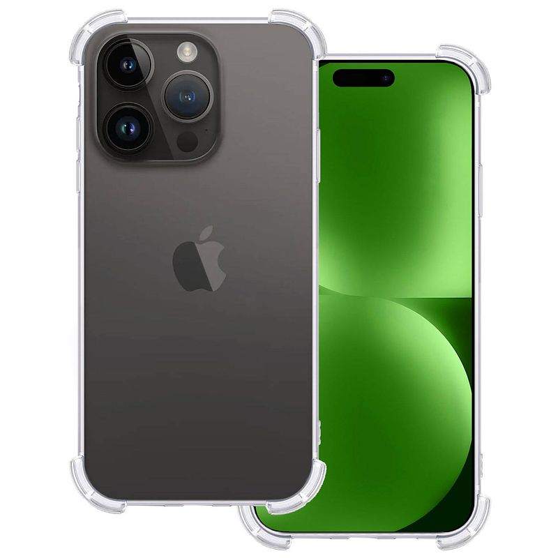 Foto van Basey iphone 15 pro max hoesje shock proof case hoes - iphone 15 pro max hoes cover shockproof - transparant