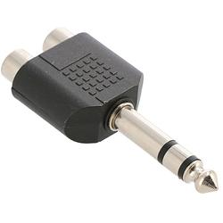 Foto van Devine ada152 adapter 2x rca female - 6.35 mm jack male stereo