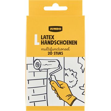 Foto van Jumbo latex handschoenen l 20 stuks