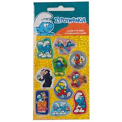 Foto van De smurfen stickervel junior geel 10 stickers