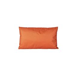 Foto van 1x bank/sier kussens voor binnen en buiten in de kleur oranje 30 x 50 cm - sierkussens
