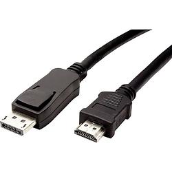 Foto van Value displayport / hdmi aansluitkabel displayport stekker, hdmi-a stekker 2.00 m zwart 11.99.5781 afgeschermd displayport-kabel