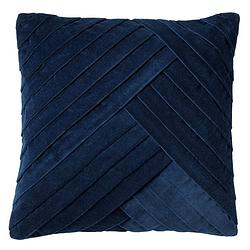 Foto van Dutch decor gidi - sierkussen velvet 45x45 cm insignia blue - blauw - blauw