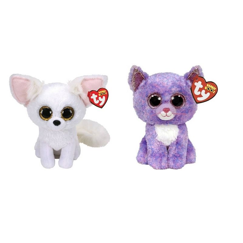 Foto van Ty - knuffel - beanie boo's - phoenix fox & cassidy cat