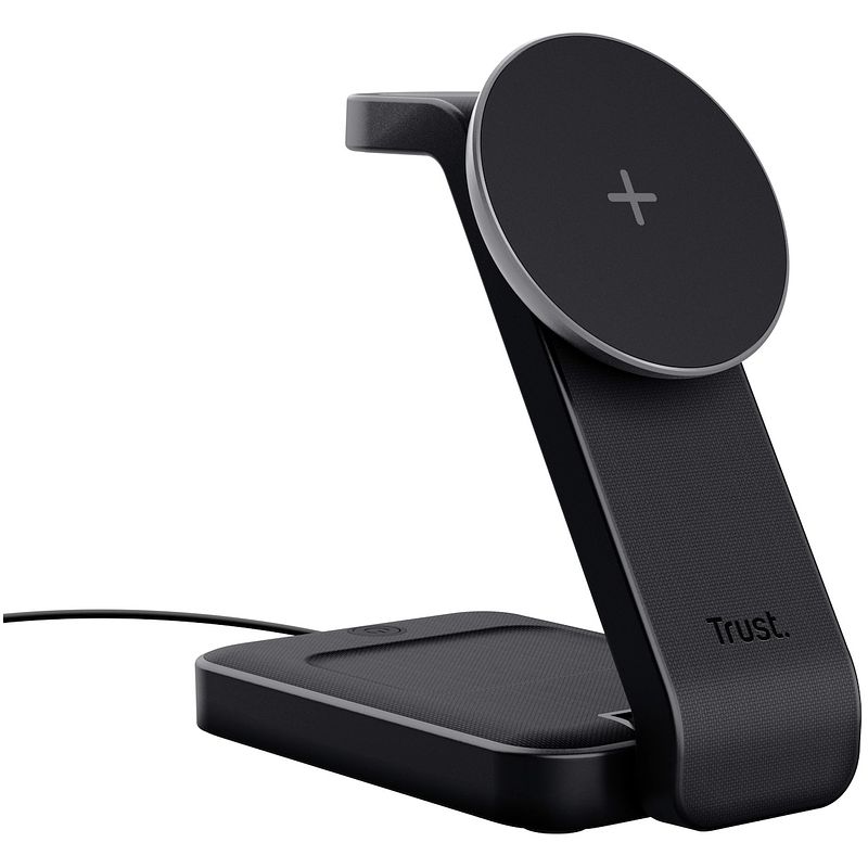 Foto van Trust viro 3-in-1 wireless magnetic charge stand oplader