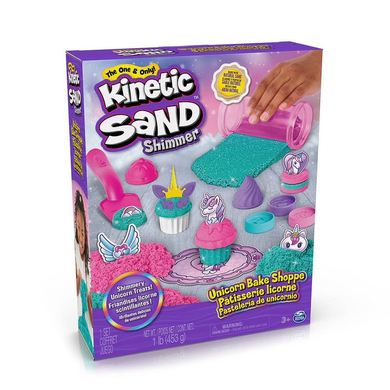 Foto van Kinetic sand eenhoorn bakkerij speelset