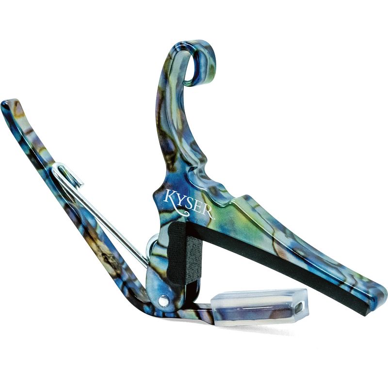 Foto van Kyser quick-change acoustic guitar capo abalone capo voor westerngitaar