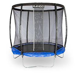 Foto van Amigo trampoline deluxe met veiligheidsnet 244 cm blauw