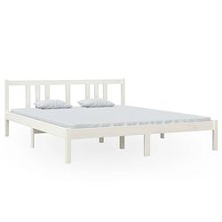 Foto van The living store bedframe massief grenenhout - 160 x 200 cm - rustieke uitstraling - stabiel en comfortabel