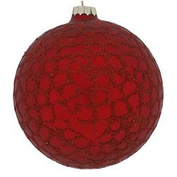 Foto van Tom kerstbal clara 10 cm glas rood