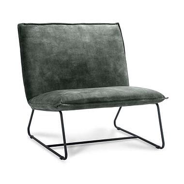 Foto van Fauteuil cooper xl - velvet - donkergroen - leen bakker