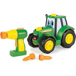 Foto van Tomy bouwpakket johnny tractor - john deere 16-delig groen