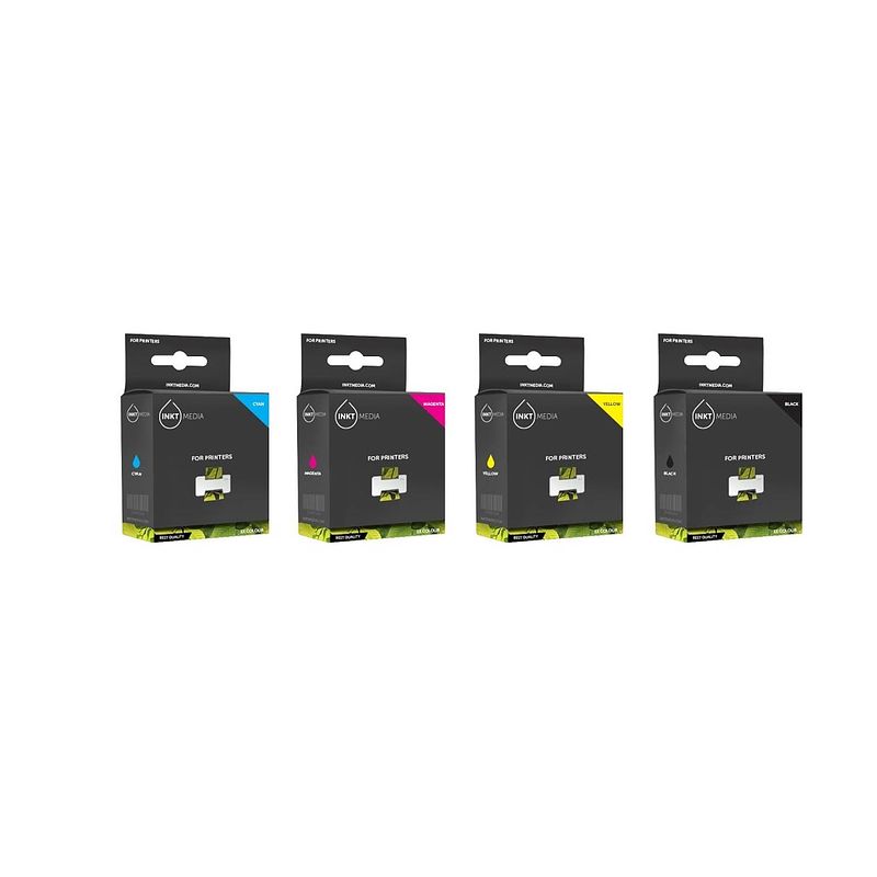 Foto van Inktmedia® - geschikt hp 963 xl multipack zwart/cyaan/magenta/geel