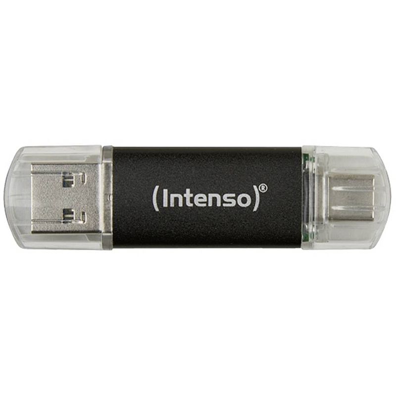 Foto van Intenso twist line usb-stick 32 gb usb-a, usb-c, usb 3.2 gen 1 antraciet 3539480